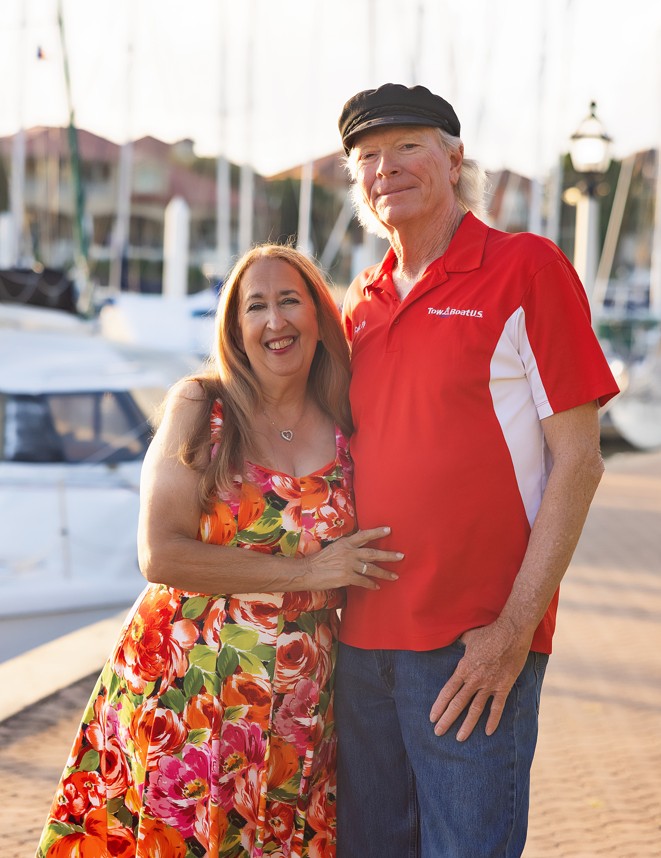 (R to L) Capt. Pip and Holly Bauerlein, owners of TowBoatUS Clear Lake and now TowBoatUS Galveston.